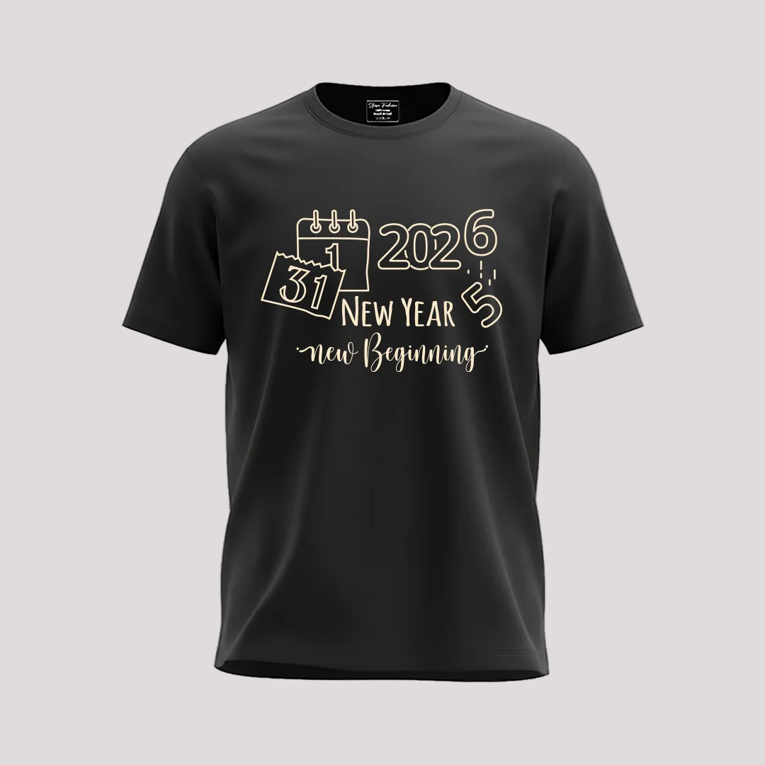 Family Matching New Year 2026 T-Shirts, New Beginning 2026 Squad T-shirts, Custom New Year's Eve Calendar T-Shirts for Mom Dad, Kids & Rompers