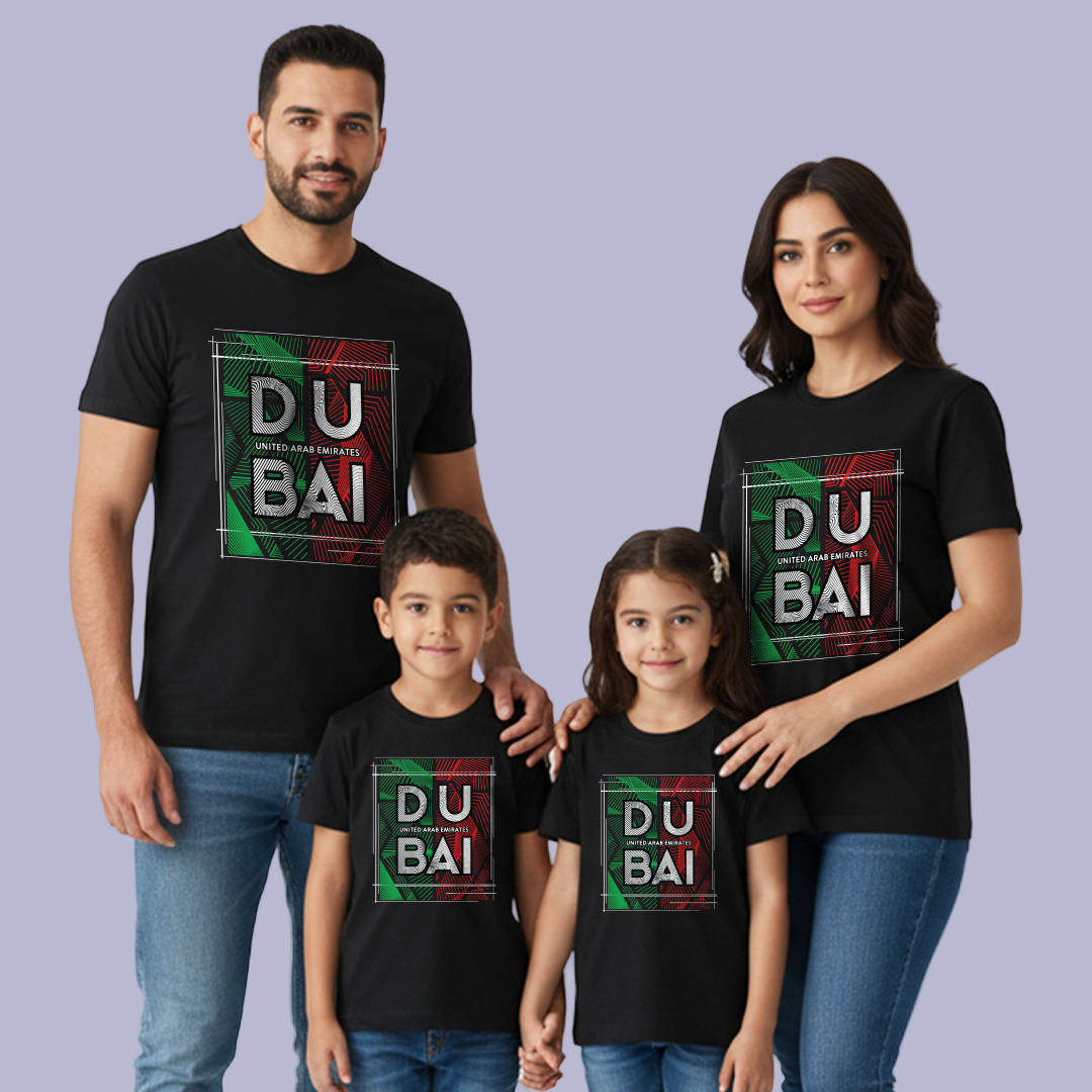 Dubai United Arab Emirates Flag Twinning Tees – Souvenir Edition
