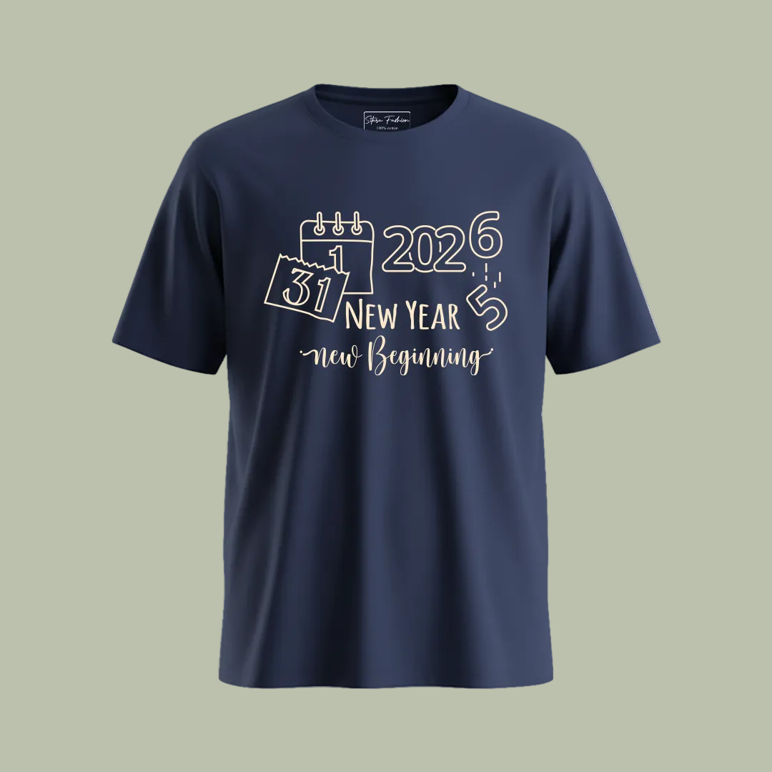 Family Matching New Year 2026 T-Shirts, New Beginning 2026 Squad T-shirts, Custom New Year's Eve Calendar T-Shirts for Mom Dad, Kids & Rompers