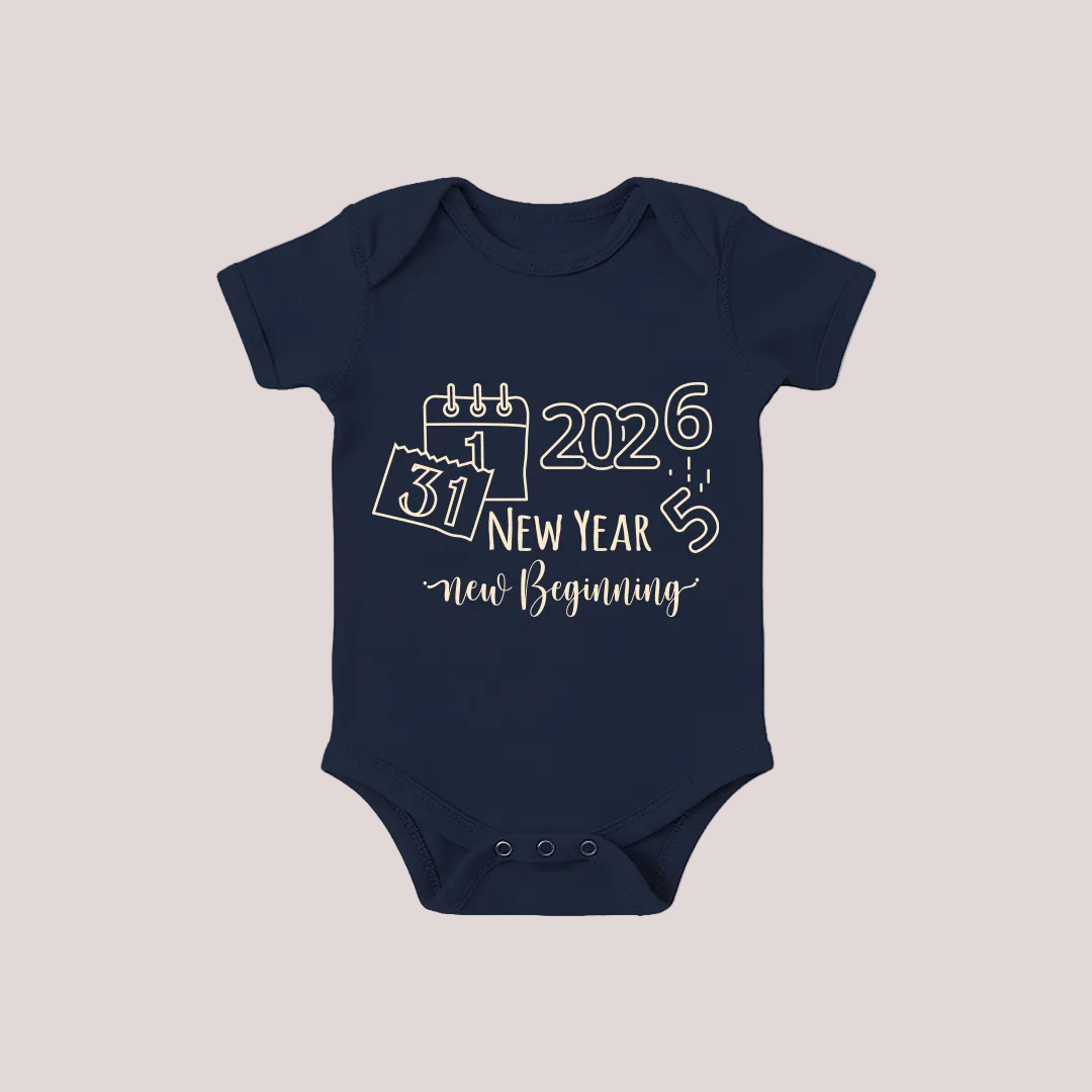 Family Matching New Year 2026 T-Shirts, New Beginning 2026 Squad T-shirts, Custom New Year's Eve Calendar T-Shirts for Mom Dad, Kids & Rompers