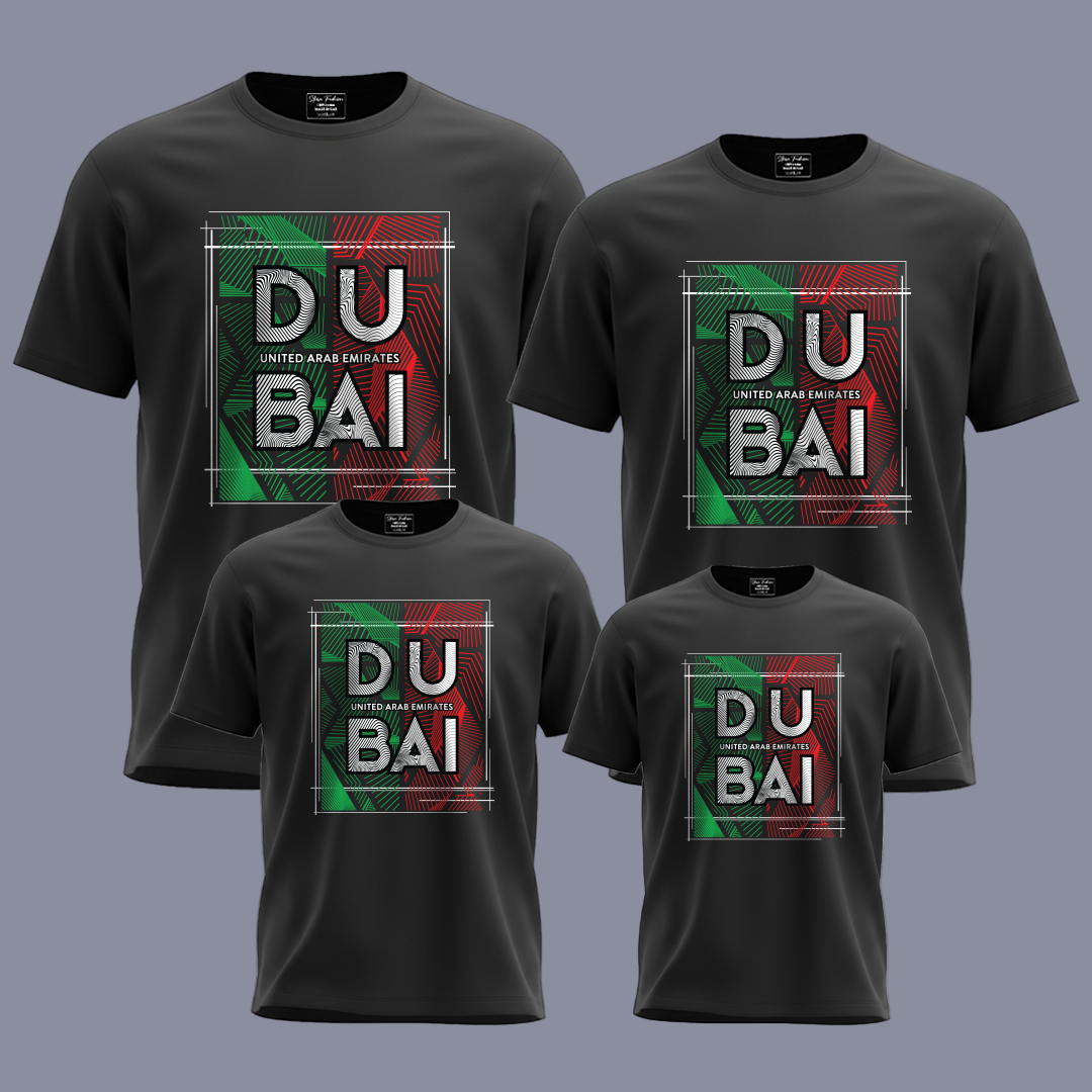 Dubai United Arab Emirates Flag Twinning Tees – Souvenir Edition
