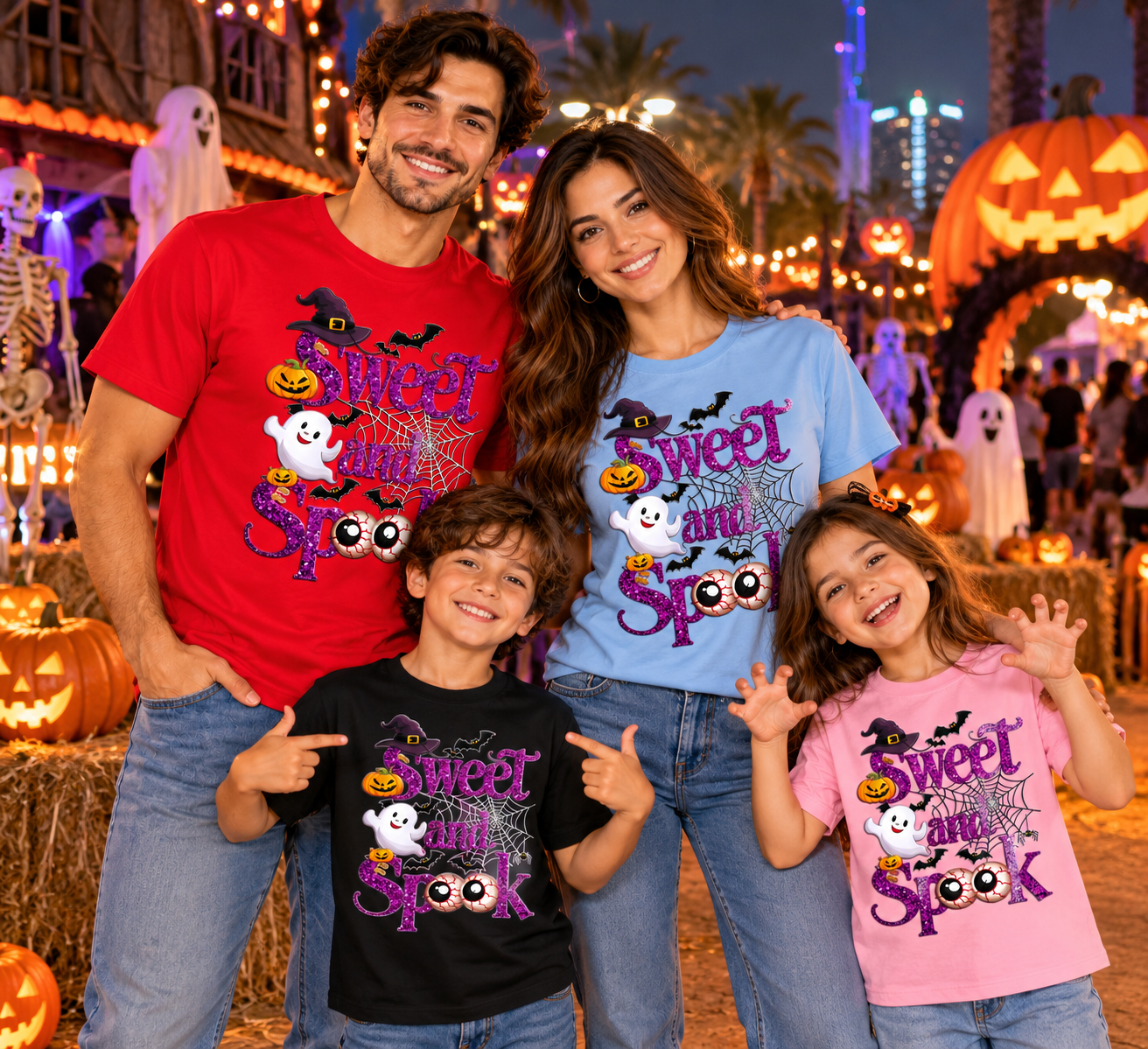 Halloween Graphic T-Shirt for Men, Women & Kids – Sweet & Spooky Unisex Tee | Multiple Colors