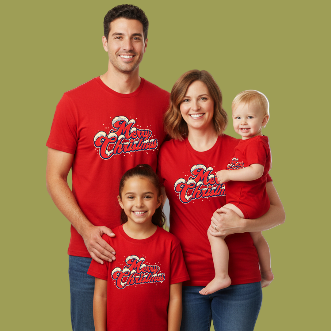 Snow-Top Merry Christmas Matching  T-Shirts | Christmas T-shirts |
