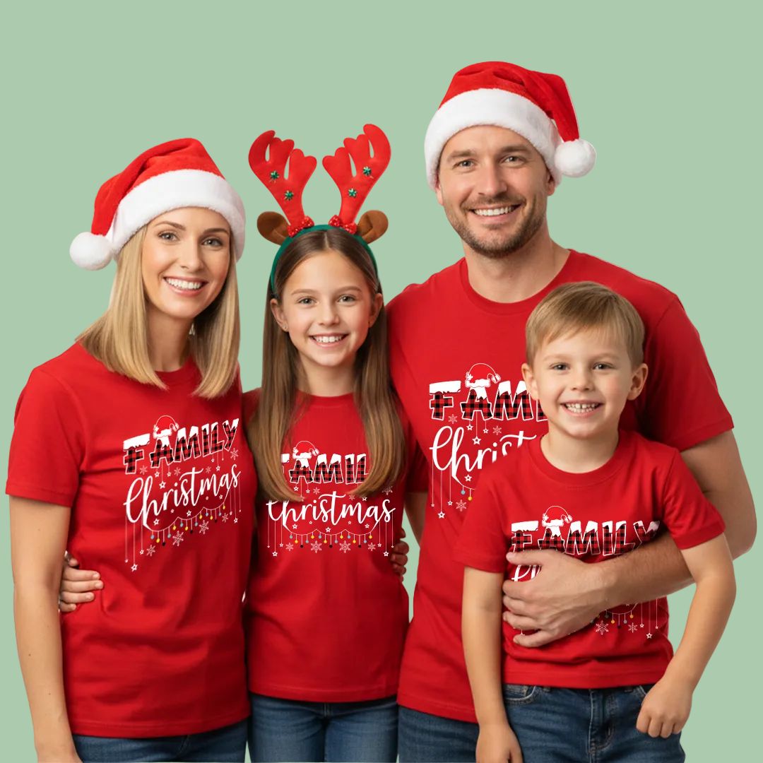 Family Christmas Tees - Christmas vibes T-shirt for family