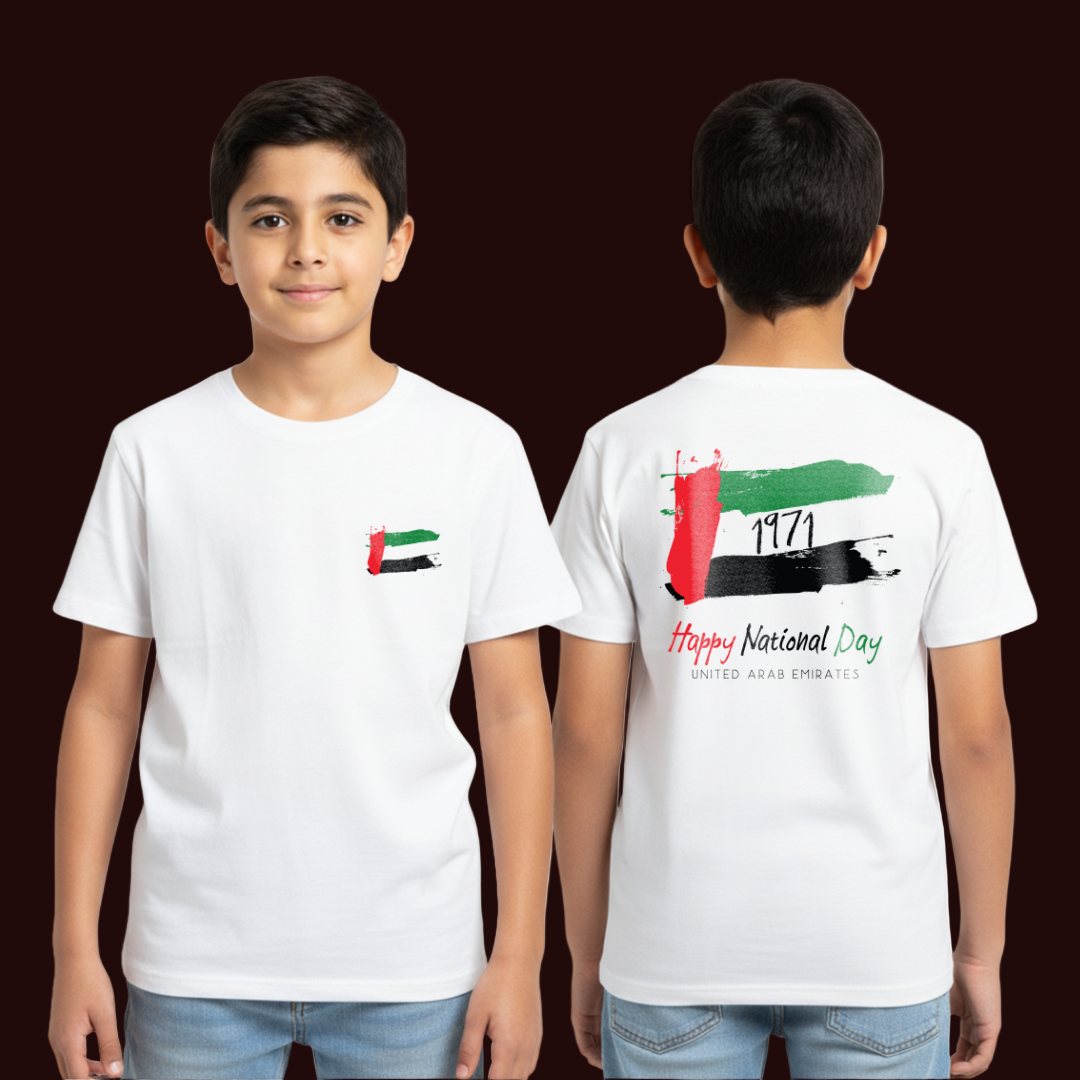 UAE National Day Kids T-shirt- Happy National Day