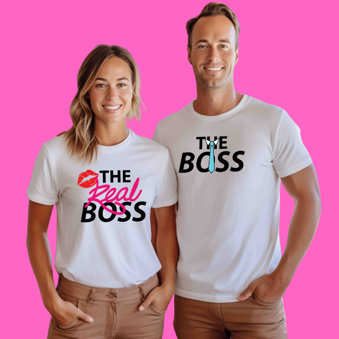 THE BOSS & THE REAL BOSS TSHIRT - Couple