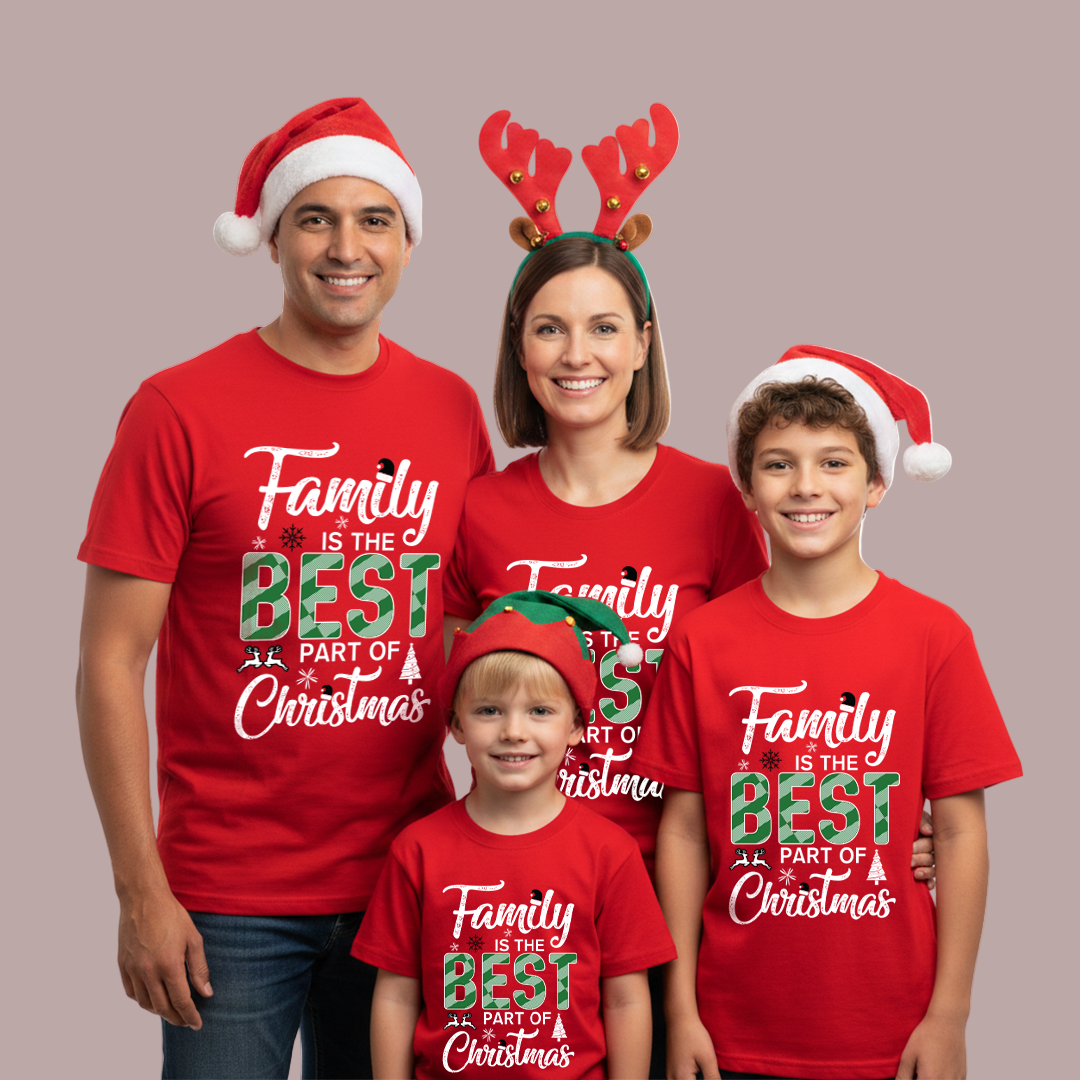 Christmas Family T-shirt - Family is the best part of Christmas - family tees - Christmas t-shirt Matching family outfit