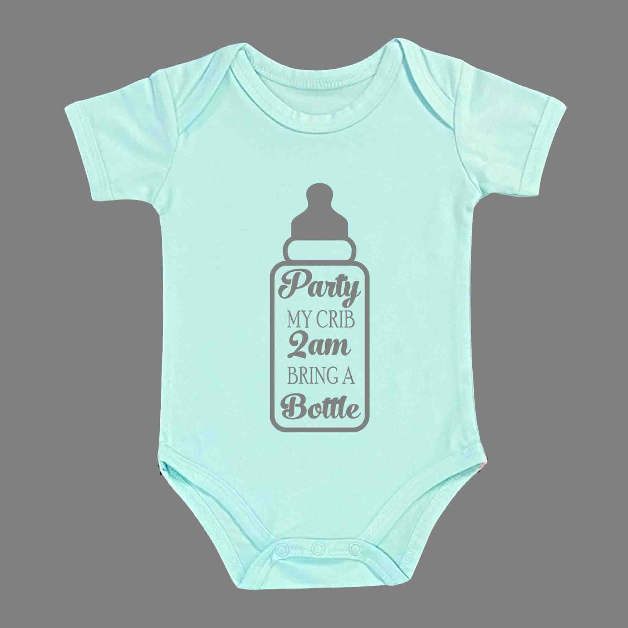 PARTY AT MY CRIB BABY ROMPER - Infant Tees