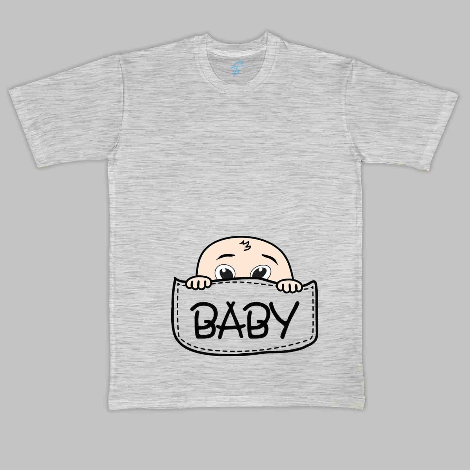 BABY POUCH TSHIRT - Pregnancy Tees - Sitara Fashions