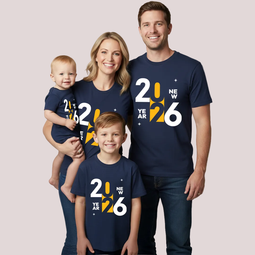 Matching Family  New Year 2026 Graphic T-Shirts – Festive Holiday T-shirts for Parents, Toddler, and Baby – Soft Cotton Custom New Year’s Eve Celebration Apparel
