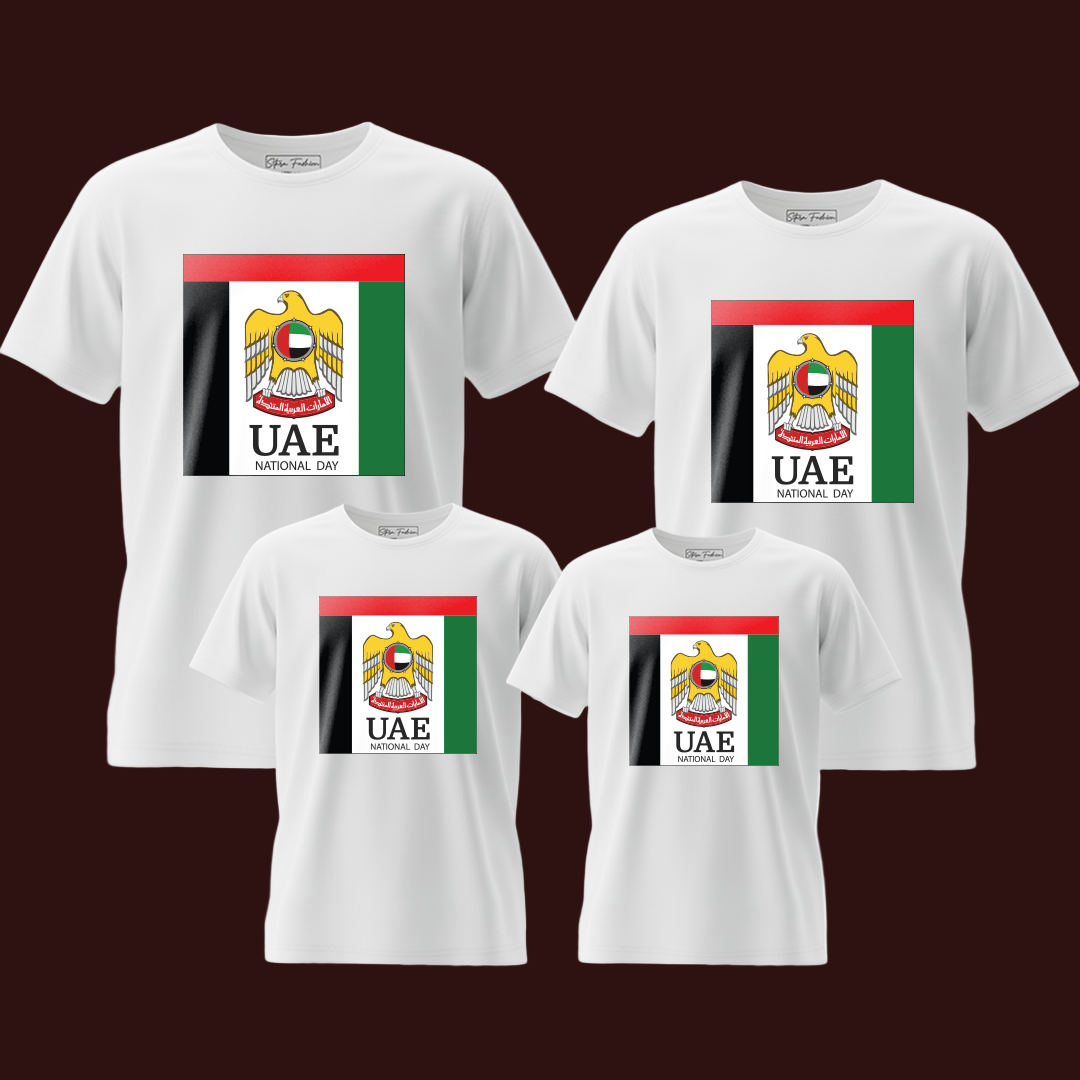 UAE National Day Family T-Shirts – Emblem & Flag Edition