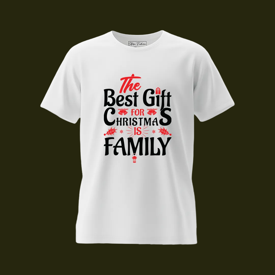 "The Best Gift for Christmas is Family" Coordinating Holiday Shirts for Adults  Kids & Rompers