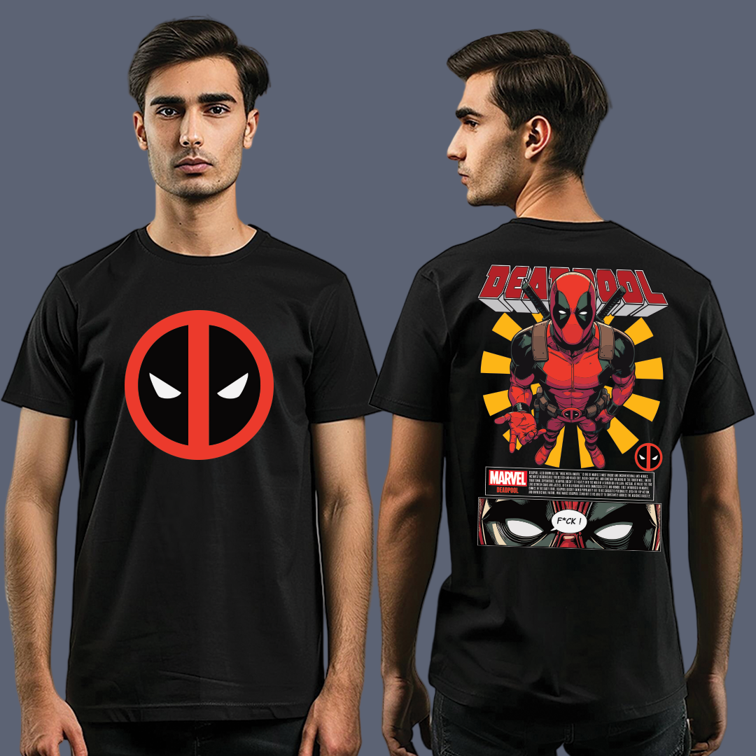 Deadpool Superhero T-Shirt  for Men & Women – Marvel Graphic Tee,  Comic Style Casual Cotton Top
