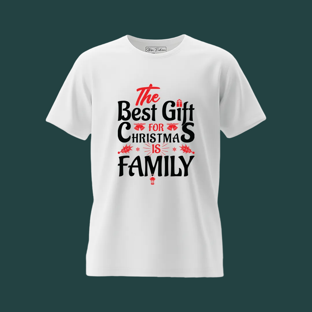 "The Best Gift for Christmas is Family" Coordinating Holiday Shirts for Adults  Kids & Rompers