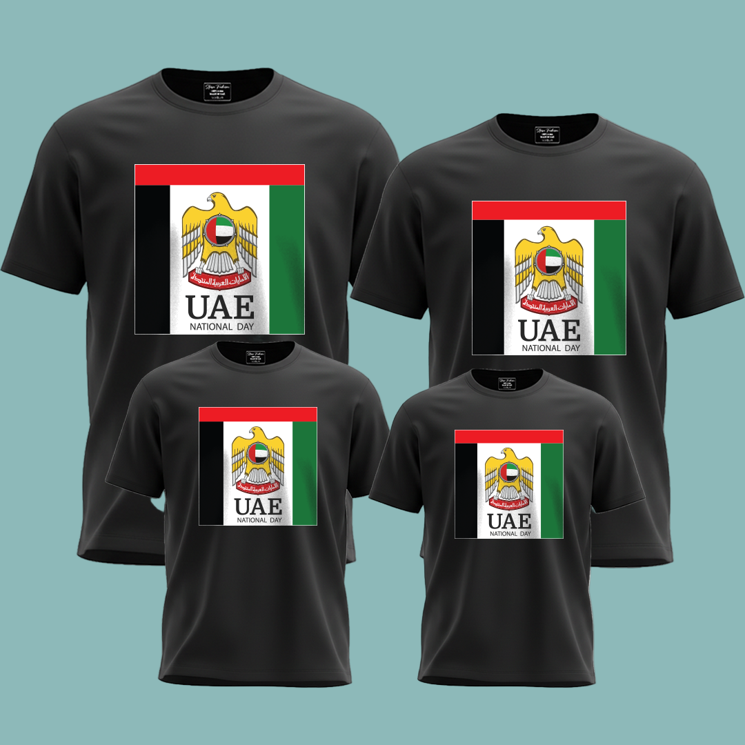 UAE National Day Family T-Shirts – Emblem & Flag Edition