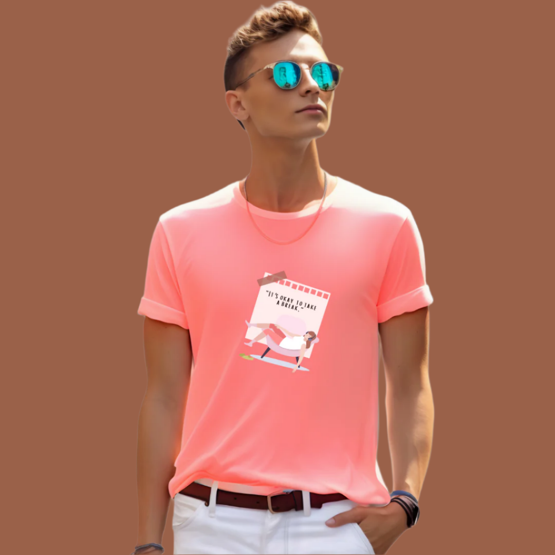 Casual Summer Spring Graphic T-Shirt, 100% Cotton, Short Sleeve