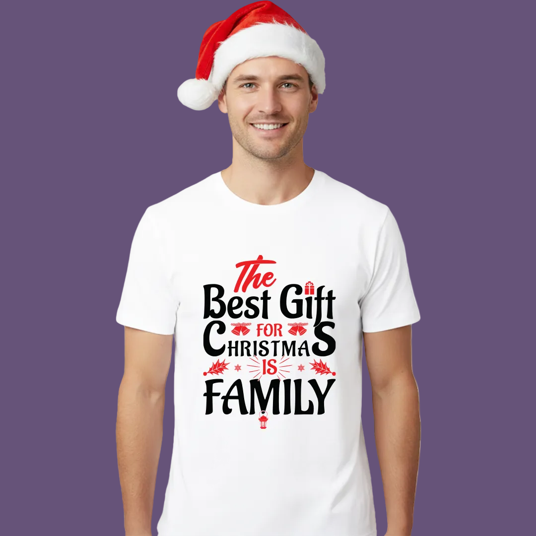 "The Best Gift for Christmas is Family" Coordinating Holiday Shirts for Adults  Kids & Rompers