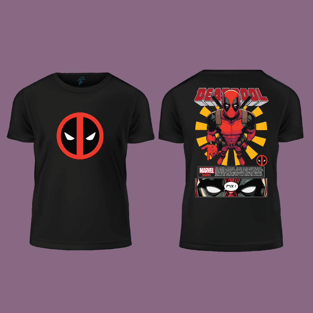Deadpool Superhero T-Shirt  for Men & Women – Marvel Graphic Tee,  Comic Style Casual Cotton Top