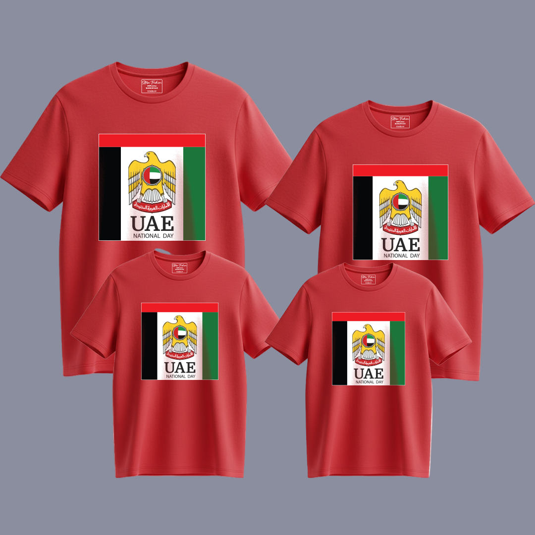 UAE National Day Family T-Shirts – Emblem & Flag Edition