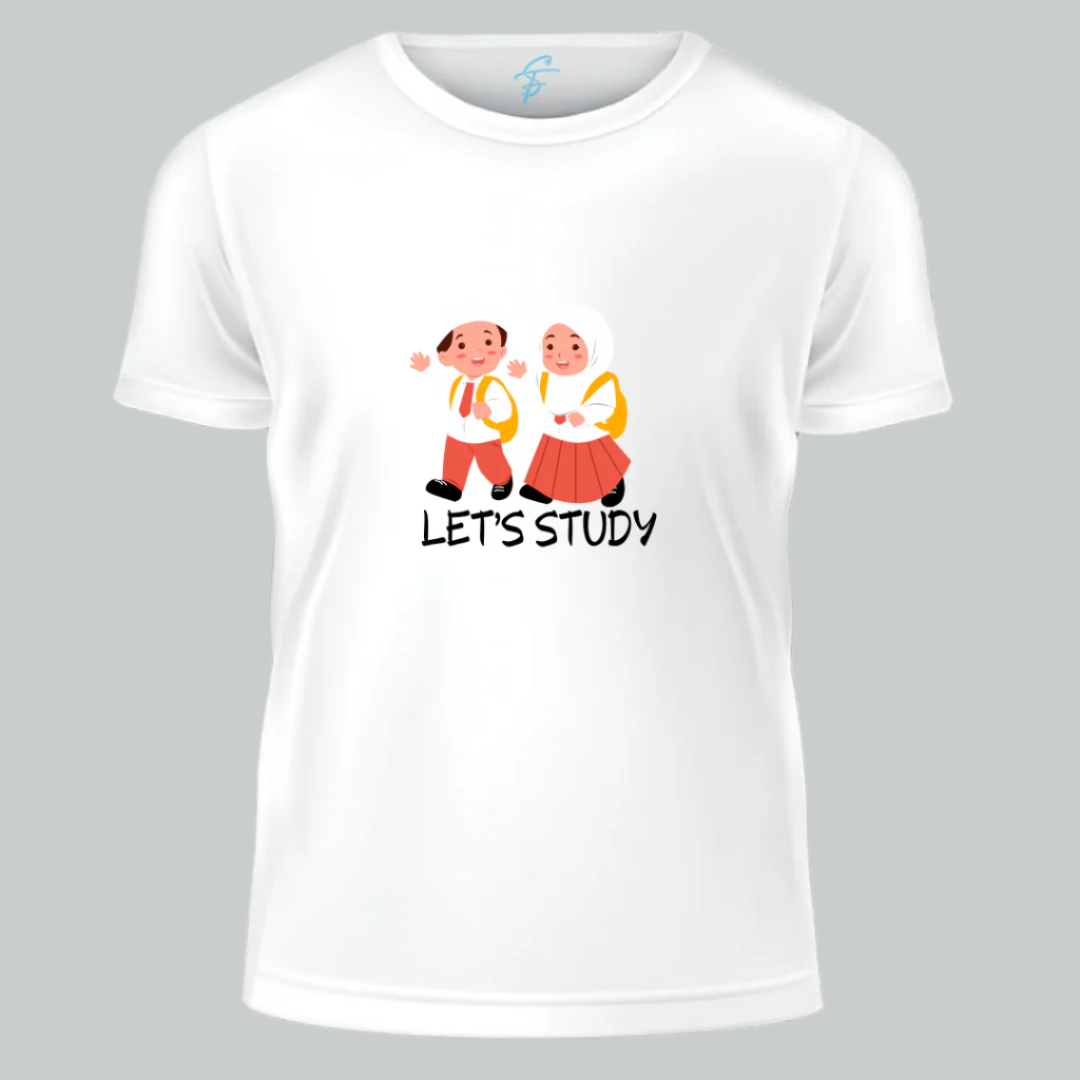 LETS STUDY, T-Shirt,100% Cotton