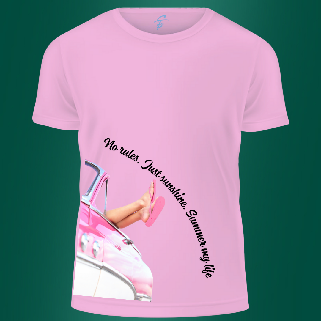 NO RULES, JUST SUNSHINE , T-Shirt, 100% Cotton, Summer Collection