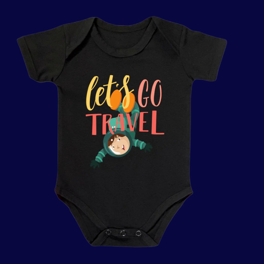 LETS GO TRAVEL, 100% Cotton Bodysuit,TRAVEL Outfit