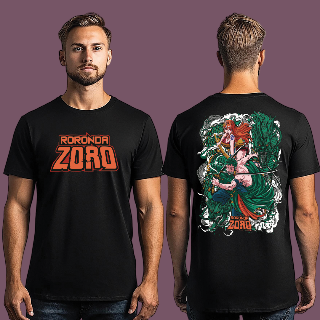 One Piece Roronoa Zoro T-Shirt  Anime Manga Sword Fighter  Tee - Japanese Fan Gift