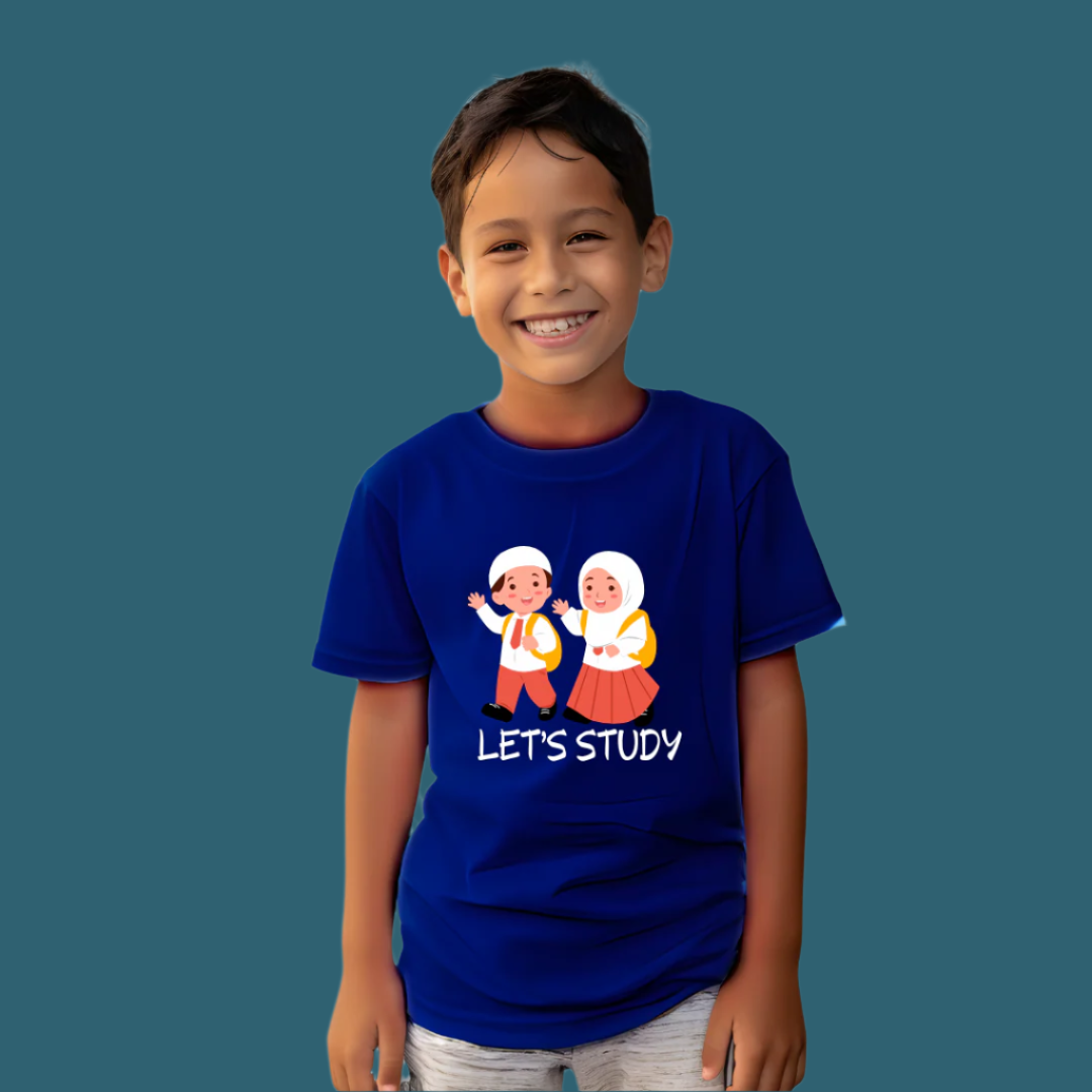 LETS STUDY, T-Shirt,100% Cotton