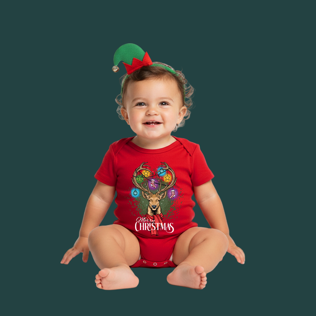 Family Reindeer Christmas Lights T-Shirts | Reindeer Tshirt | Red Christmas T-shirt