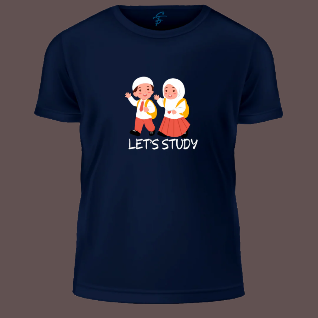LETS STUDY, T-Shirt,100% Cotton
