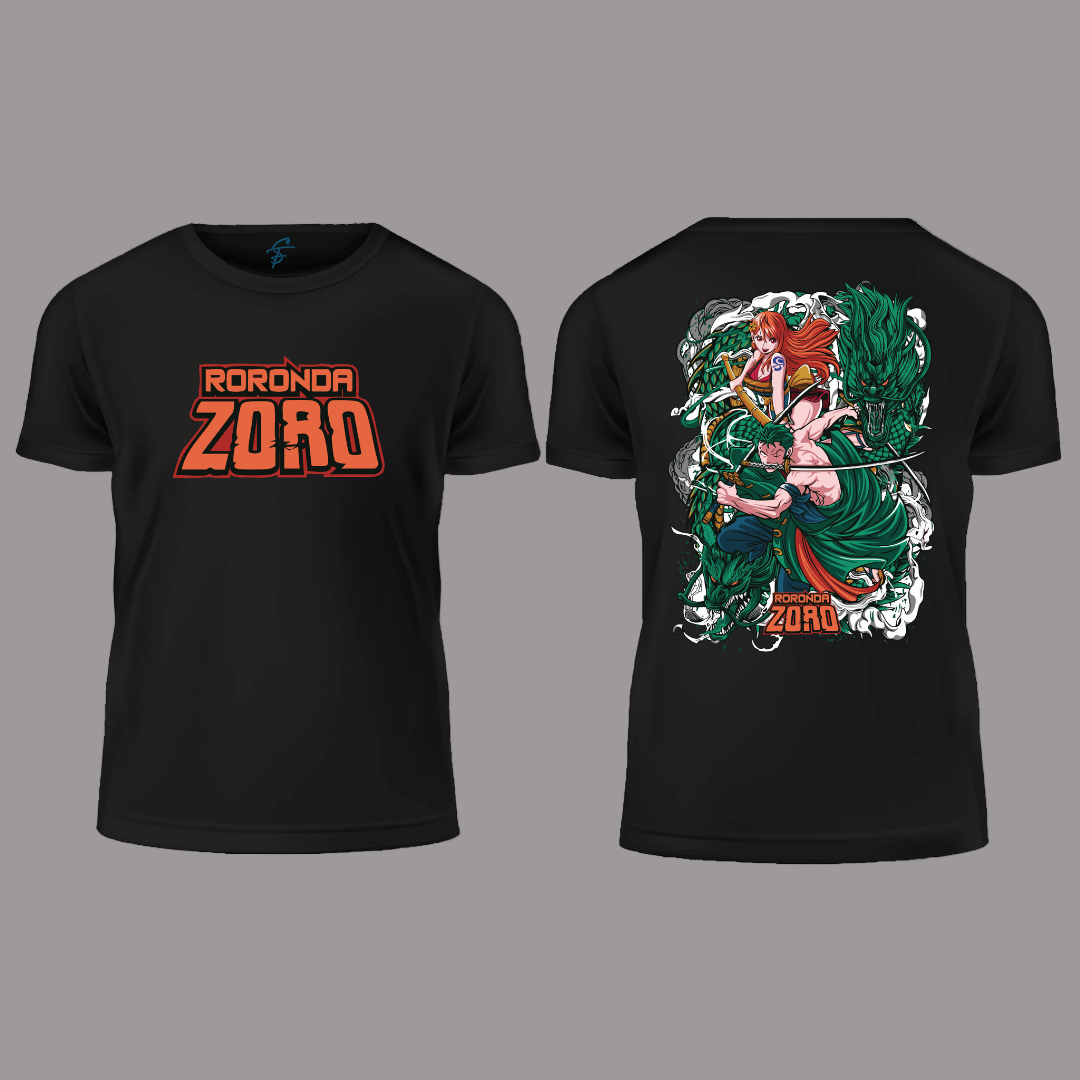 One Piece Roronoa Zoro T-Shirt  Anime Manga Sword Fighter  Tee - Japanese Fan Gift