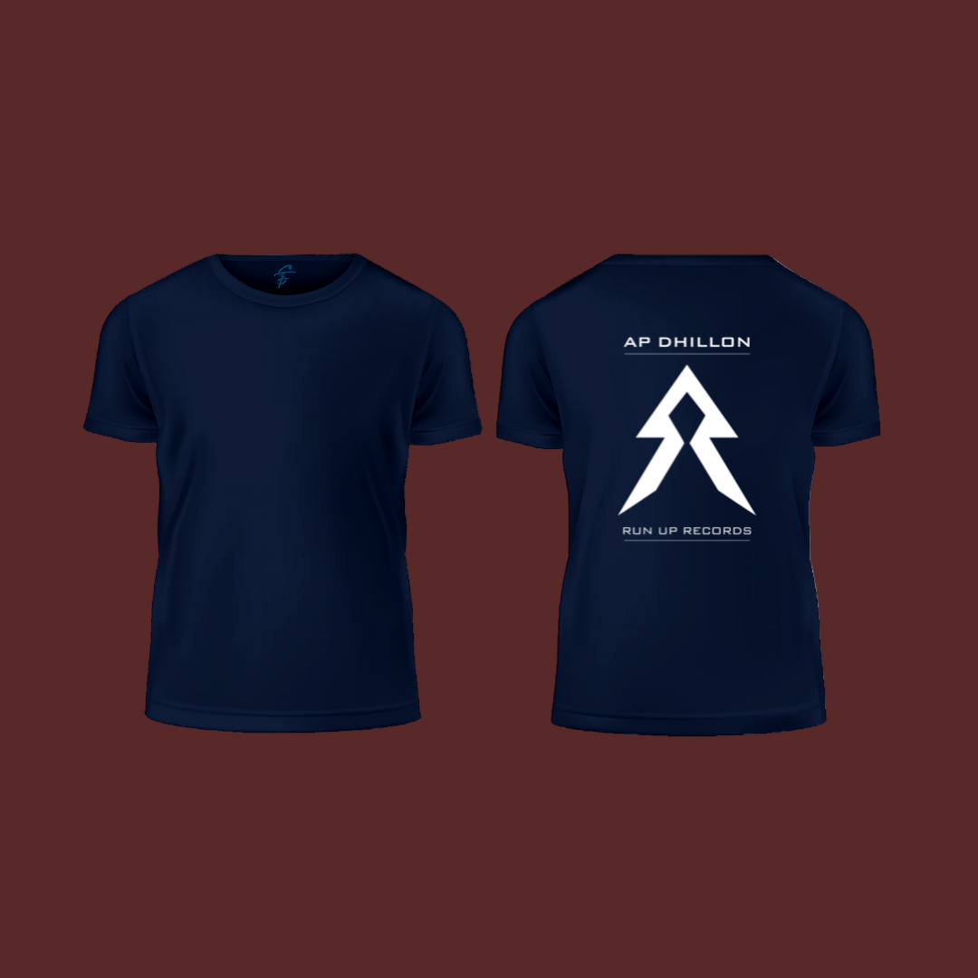 AP DHILLON, RUN UP RECORDS, T-Shirt, 100% Cotton