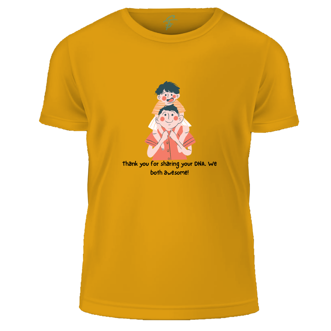 Kids DNA Sharing Graphic T-Shirt, 100% Cotton, Father's Day Design