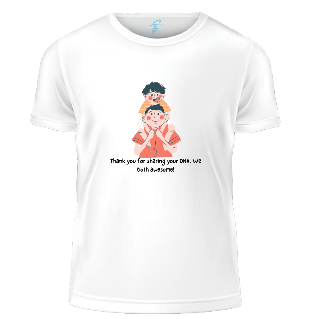 Kids DNA Sharing Graphic T-Shirt, 100% Cotton, Father's Day Design