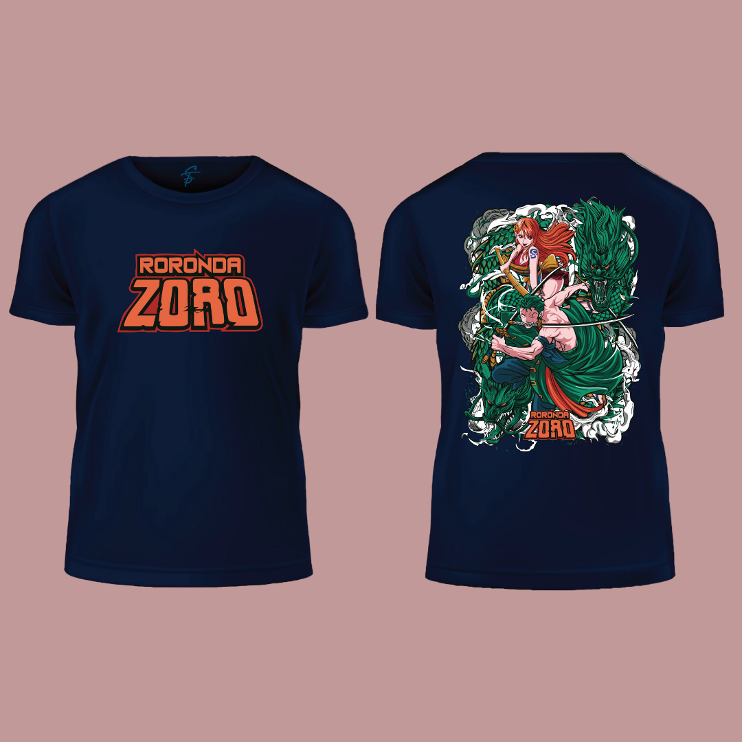 One Piece Roronoa Zoro T-Shirt  Anime Manga Sword Fighter  Tee - Japanese Fan Gift