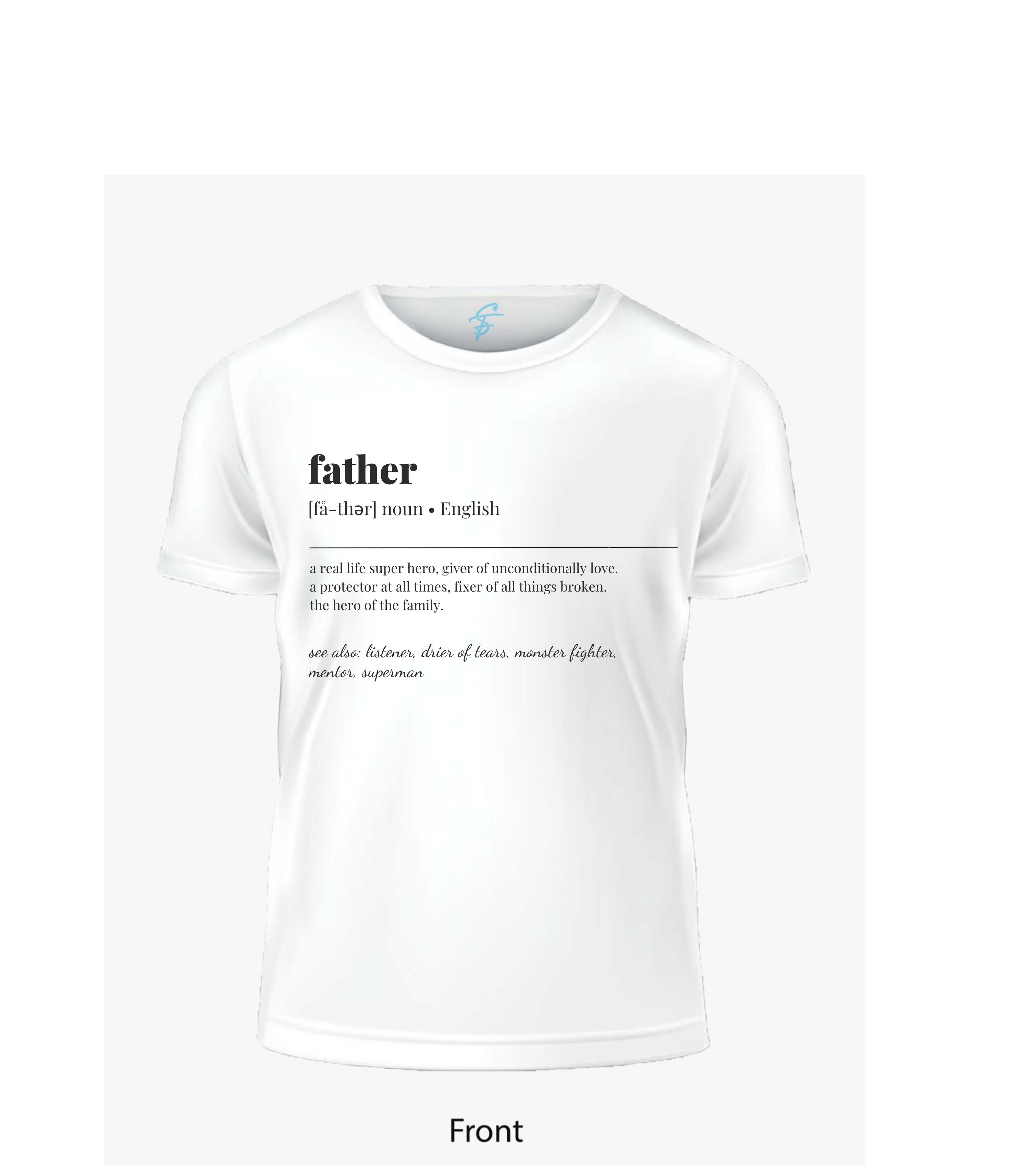Father Definition Graphic Printed T-Shirt for Men | Minimalist Father's Day Premium Cotton Tee