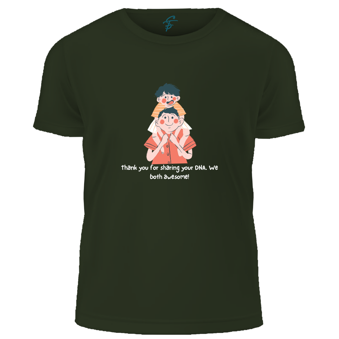 Kids DNA Sharing Graphic T-Shirt, 100% Cotton, Father's Day Design
