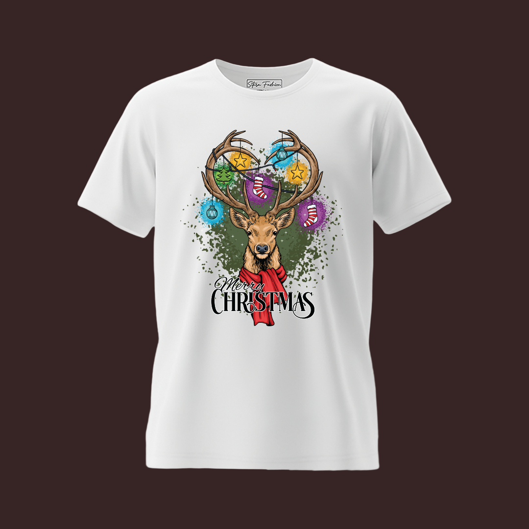 Family Reindeer Christmas Lights T-Shirts | Reindeer Tshirt | Red Christmas T-shirt