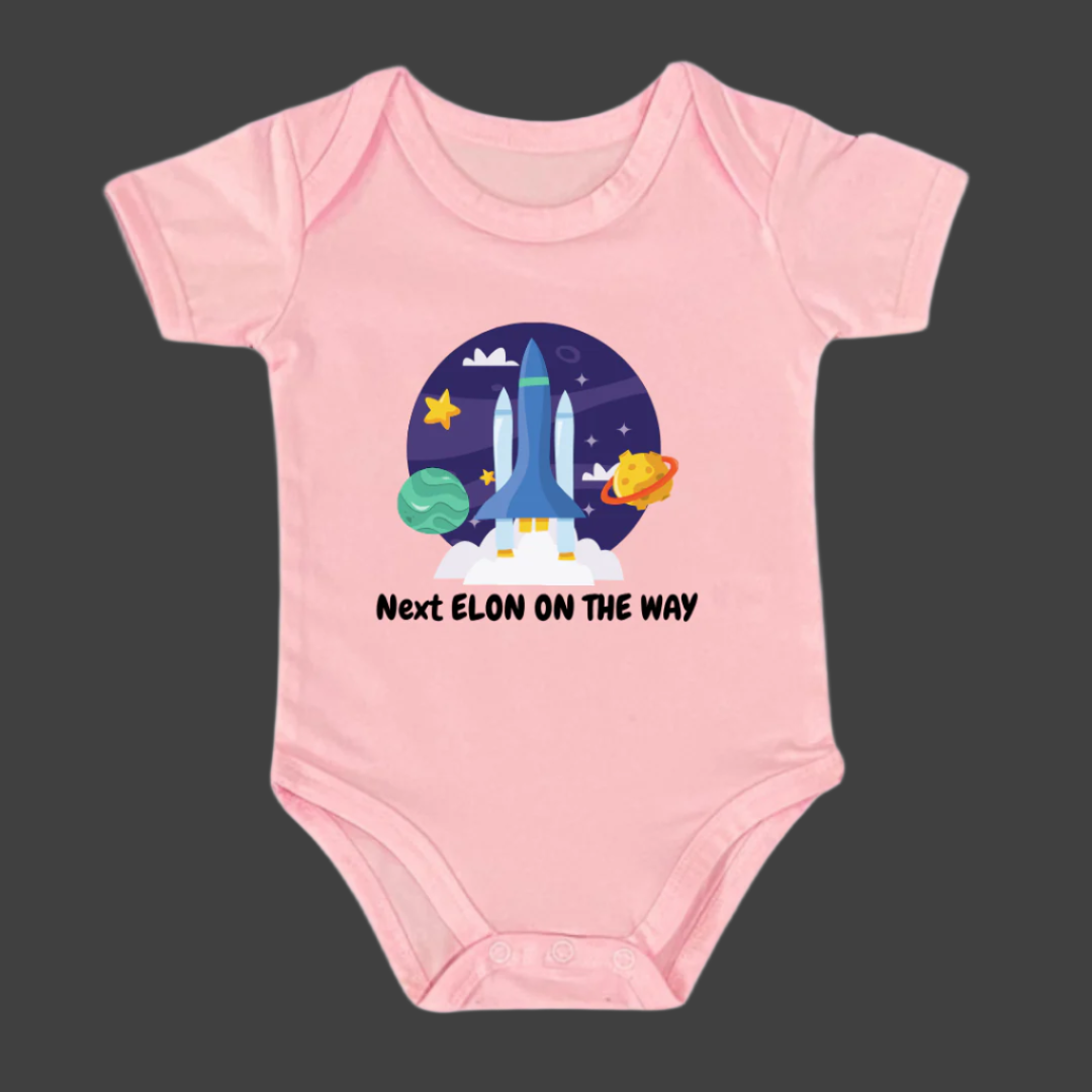 NEXT ELON ON THE WAY, 100% Cotton Bodysuit,TRAVEL Outfit