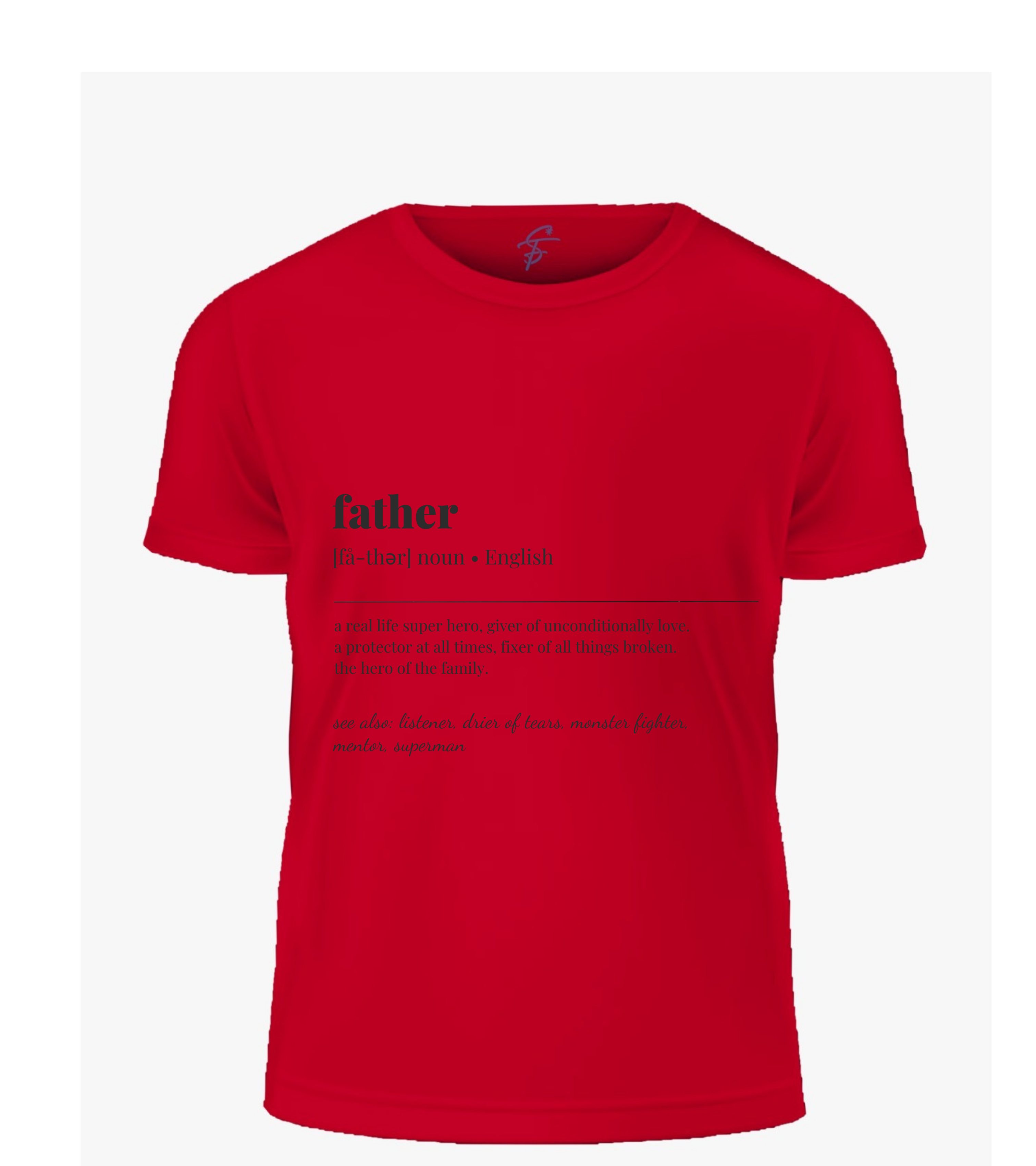 Father Definition Graphic Printed T-Shirt for Men | Minimalist Father's Day Premium Cotton Tee
