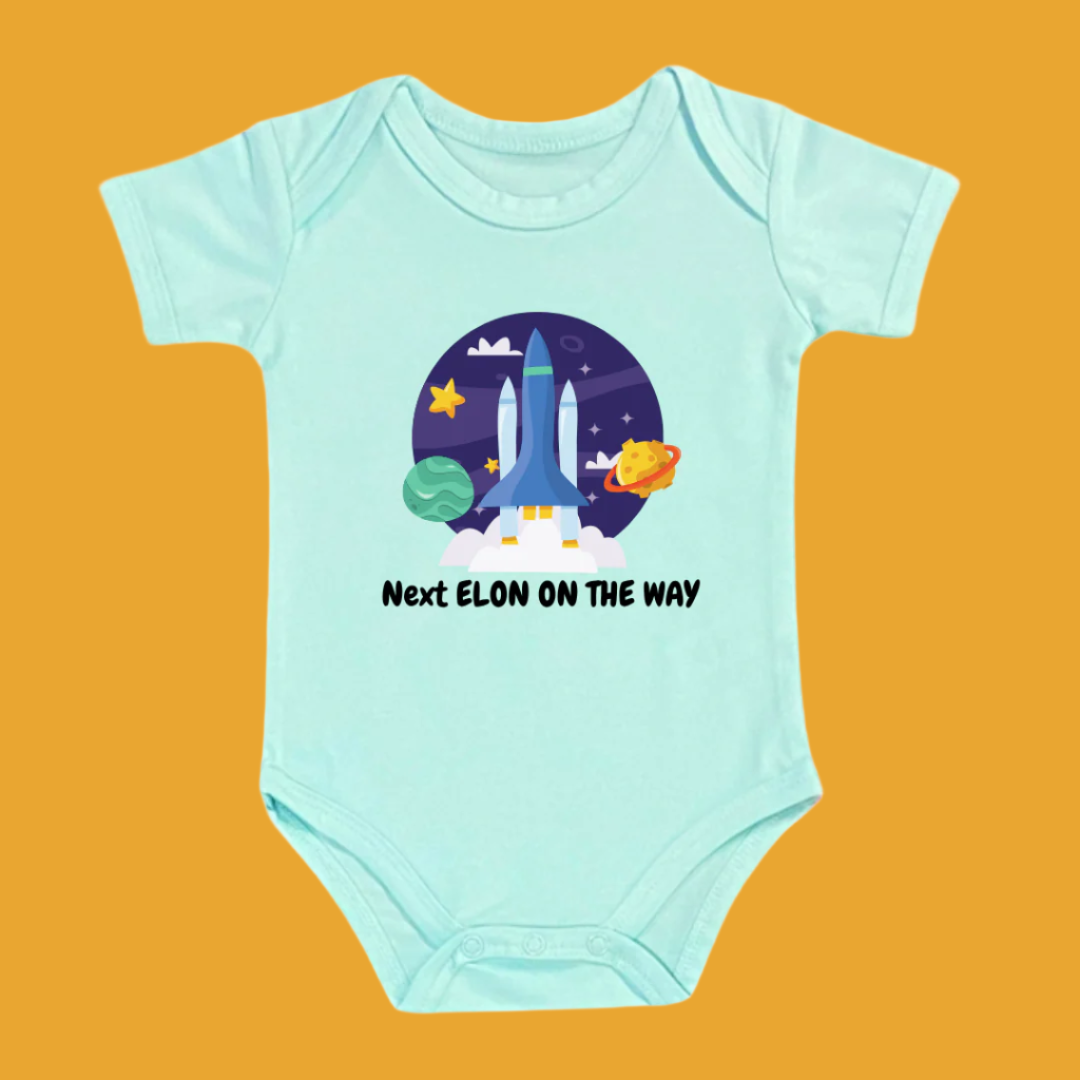 NEXT ELON ON THE WAY, 100% Cotton Bodysuit,TRAVEL Outfit