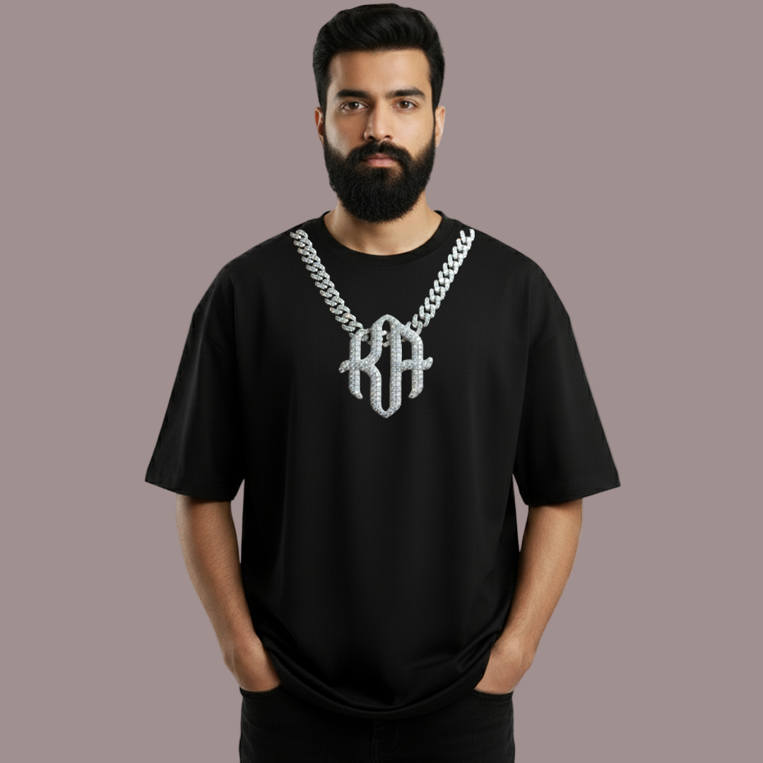 Karan Aujla – Diamond Ice Chain Print Tees
