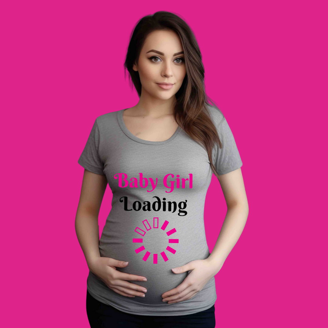 BABY GIRL LOADING TSHIRT - Maternity