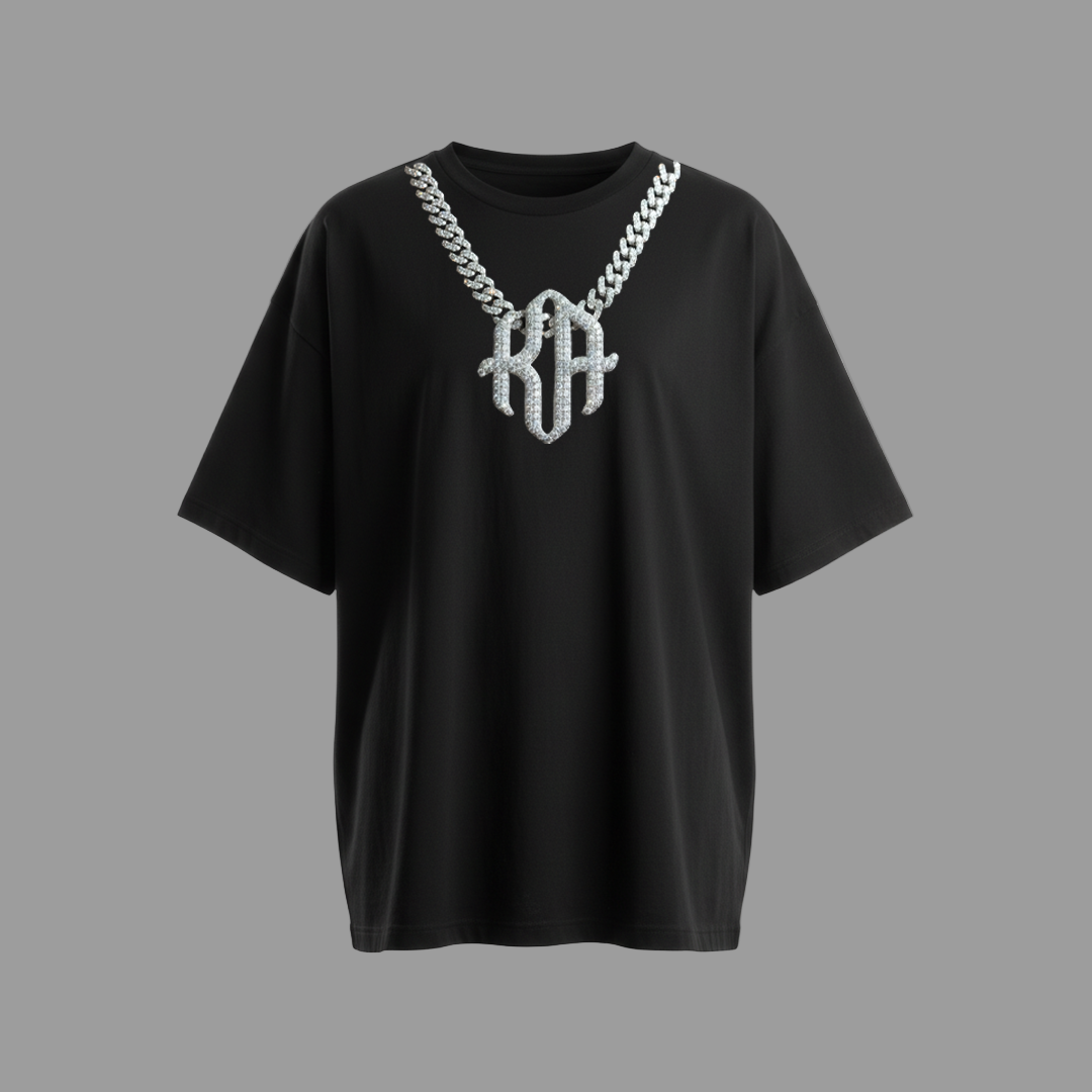Karan Aujla – Diamond Ice Chain Print Tees