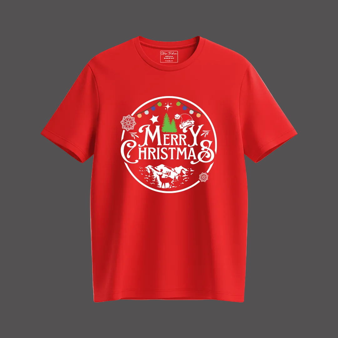 Festive Red & White 'Merry Christmas' Family T-Shirts | Holiday Wear & Gifts