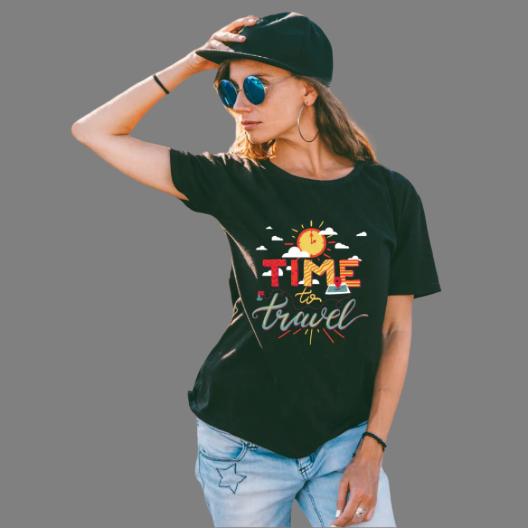 TIME TO TRAVEL, T-Shirt, 100% Cotton, Travel Collection