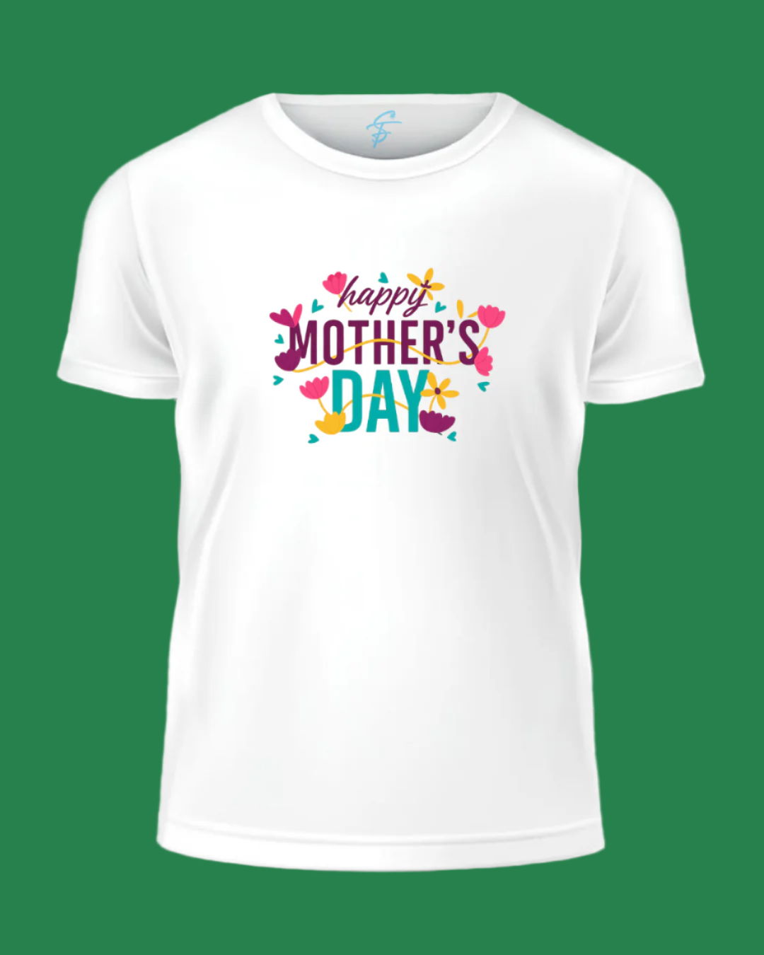 Happy Mother's Day T-Shirt, Floral Design, Women's Short Sleeve