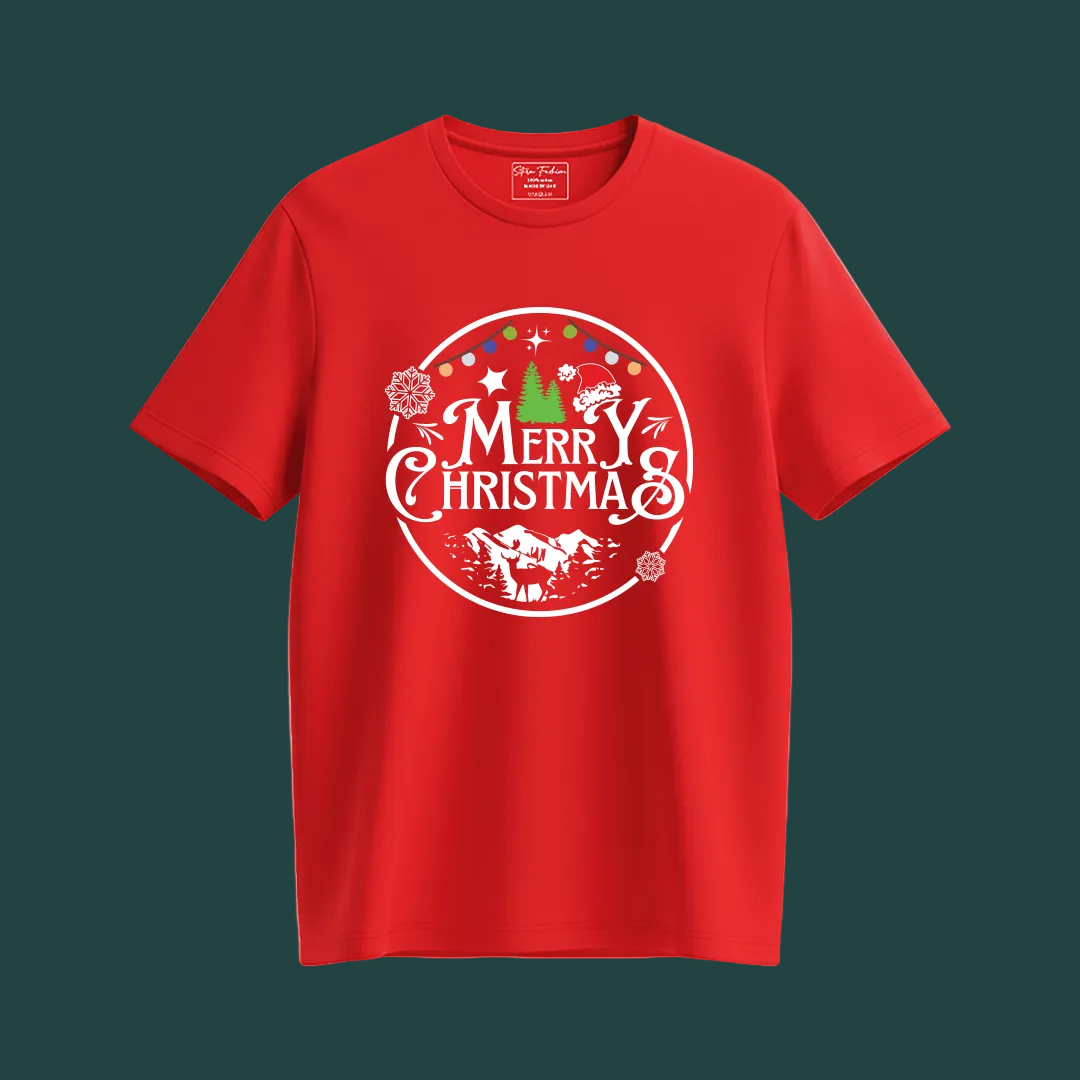 Festive Red & White 'Merry Christmas' Family T-Shirts | Holiday Wear & Gifts