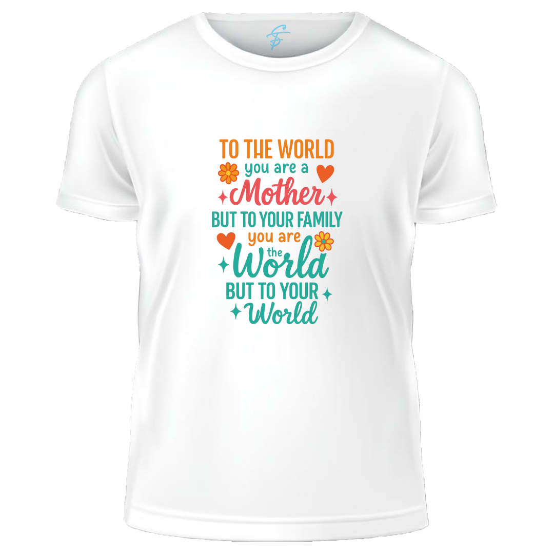 Mother's Day T-Shirt, Inspirational Family Quote Design, 100% Cotton, Women's Casual Short Sleeve Top