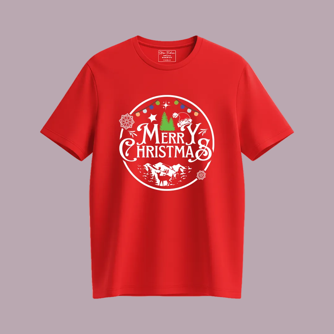 Festive Red & White 'Merry Christmas' Family T-Shirts | Holiday Wear & Gifts